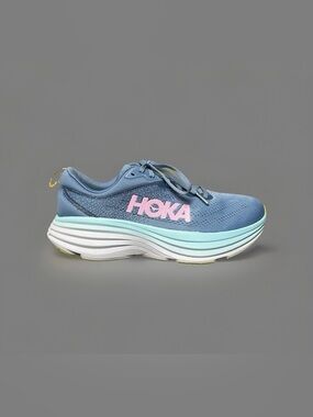 Hoka One One Bondi 8 Women's Blue Wide Running Shoes Size 10D